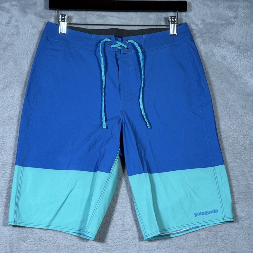 Patagonia Board Shorts Mens 28‎ Blue Hydropeak Series Swim Trunks Recycled SP23